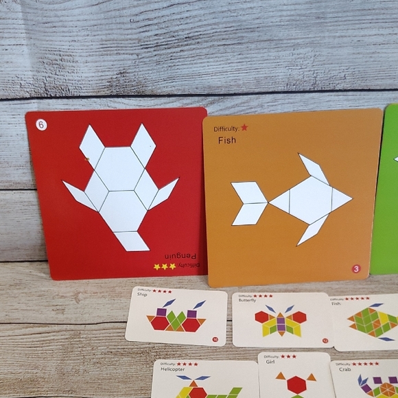 Colorful Geometric Pattern Blocks - Picture 7 of 16